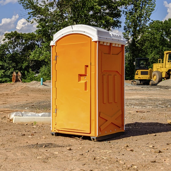 how often are the porta potties cleaned and serviced during a rental period in Grays River